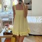 Girlhomeshops - Robe de soirée courte en mousseline de soie jaune, tenue d'anniversaire, gh5288