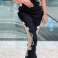 Black Glamorous Long Evening Gown With Exquisite Beading gh6877