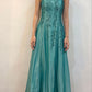 Grün Charming Fashion Exquisite Perlen Lange Elegante Tüll Satin Ballkleid Abendkleid Partykleid gh3435