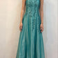 Girlhomeshops--Green exquisite floral beaded fashion long satin prom dress graduation dress gh5524