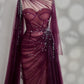 Girlhomeshops-Black/Wine Red/Light Brown Exquisite Beaded Sweetheart Collar Long Tulle Prom Dress Evening Dress Party Dress gh5386
