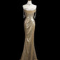Robe de soirée élégante et exquise en paillettes et perles, style sirène, magnifique, dorée, à la mode, gh3422
