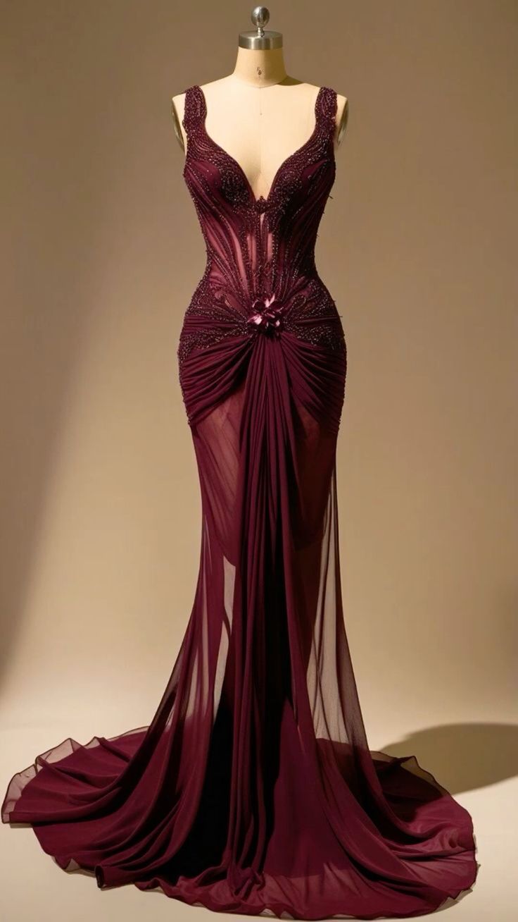 Girlhomeshops - Exquisites, perlenbesetztes, sexy langes, enges Tüll-Ballkleid, Abendkleid, Geburtstagspartykleid, gh5383