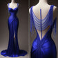 Girlhomeshops-Robe de soirée longue en satin rouge, décolleté en cœur, perles exquises, dos nu, fente, robe de bal, robe de fête d'anniversaire, gh5381