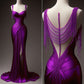 Girlhomeshops-Robe de soirée longue en satin rouge, décolleté en cœur, perles exquises, dos nu, fente, robe de bal, robe de fête d'anniversaire, gh5381