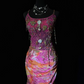 Spaghetti Straps Mermaid Prom Dress Pink Orange Gradient Paisley Floral Print Hand Beaded Formal Gown gh9550