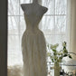 Ivory White Romantic Elegant Exquisite Beaded Backless Long Chiffon Ruffle Homecoming Dress Prom Dress Evening Dress Birthday Holiday Party Dress gh4009