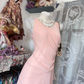 Sexy Vintage Light Pink Sleeveless Fitted Waist Slim Mermaid Prom & Evening Party Dress gh8486