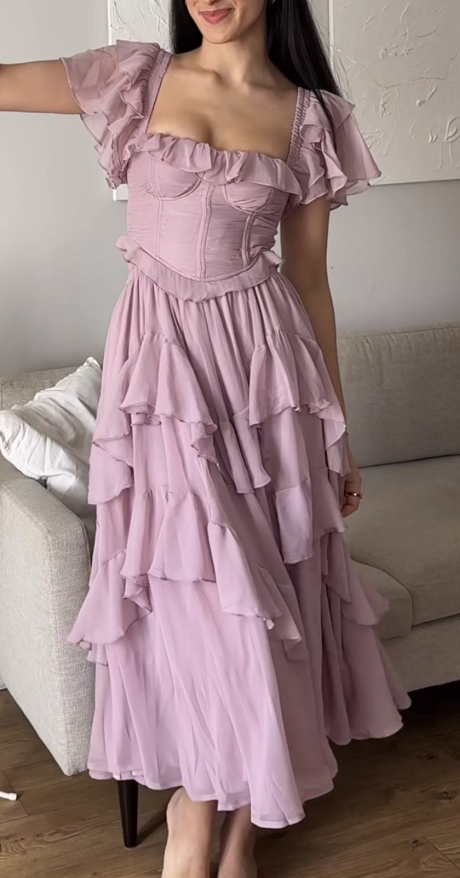 Robe de soirée longue en mousseline de soie et tulle, élégante et vintage, violette, tenue de soirée, de mariage, d'anniversaire, gh4062