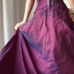 Magenta‑Purple Ombre Vintage Strapless Prom Gown, All‑Over Hand‑Beaded Rhinestone Bodice, Triangular Beaded Waist Inset, Ruched Taffeta A‑Line Floor‑Length Skirt, Iridescent Shimmer Fabric, Evening Gala Dress gh8826