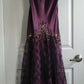 Purple Gorgeous Exquisite Applique Beading Spaghetti Strap Long Lace Ball Gown Evening Dress gh3174