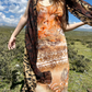 Light Orange Sexy Vintage Ombre Print Spaghetti Strap Fitted Waist Slim Prom & Evening Party Dress gh8457