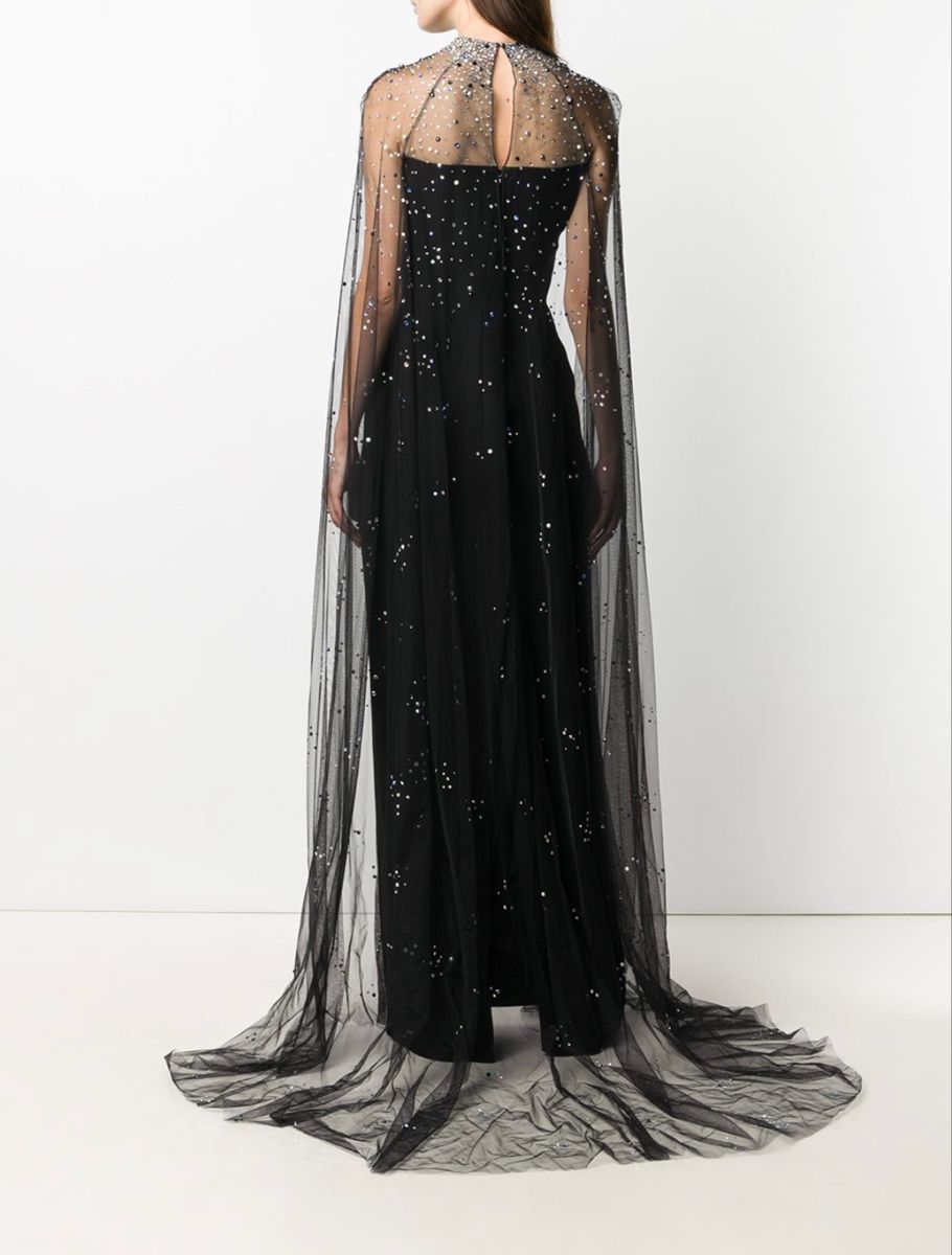 Girlhomeshops - Robe de soirée longue noire, magnifique, exquise et brillante, élégante, gh5410