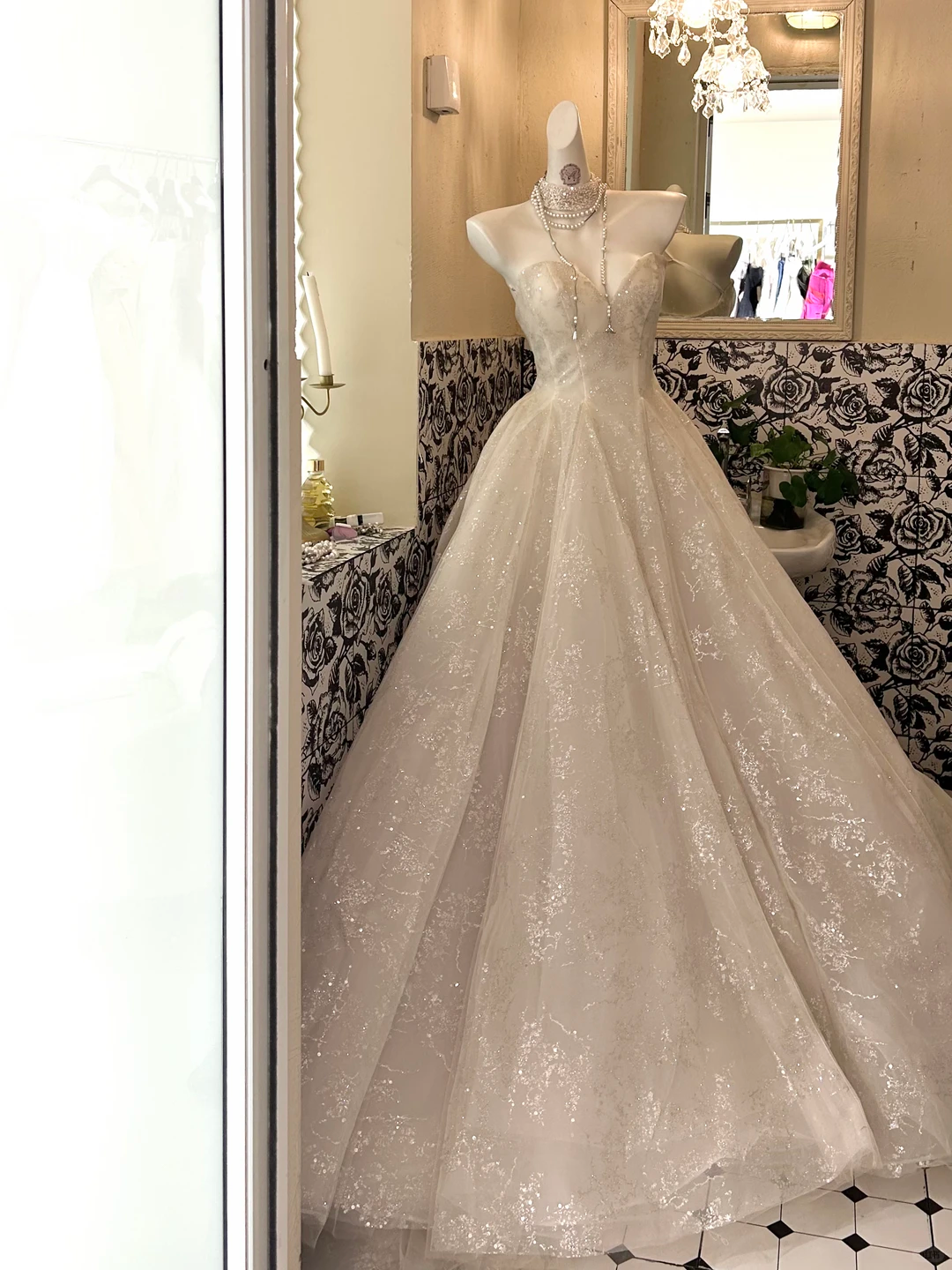 Ivory Strapless Minimalist Waist-Cinched Full Flared Long Romantic Dress, Wedding Gown gh7673