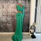 Green gorgeous shiny sexy fashion waist-baring rhinestones embellished long ball gown evening dress gh3051