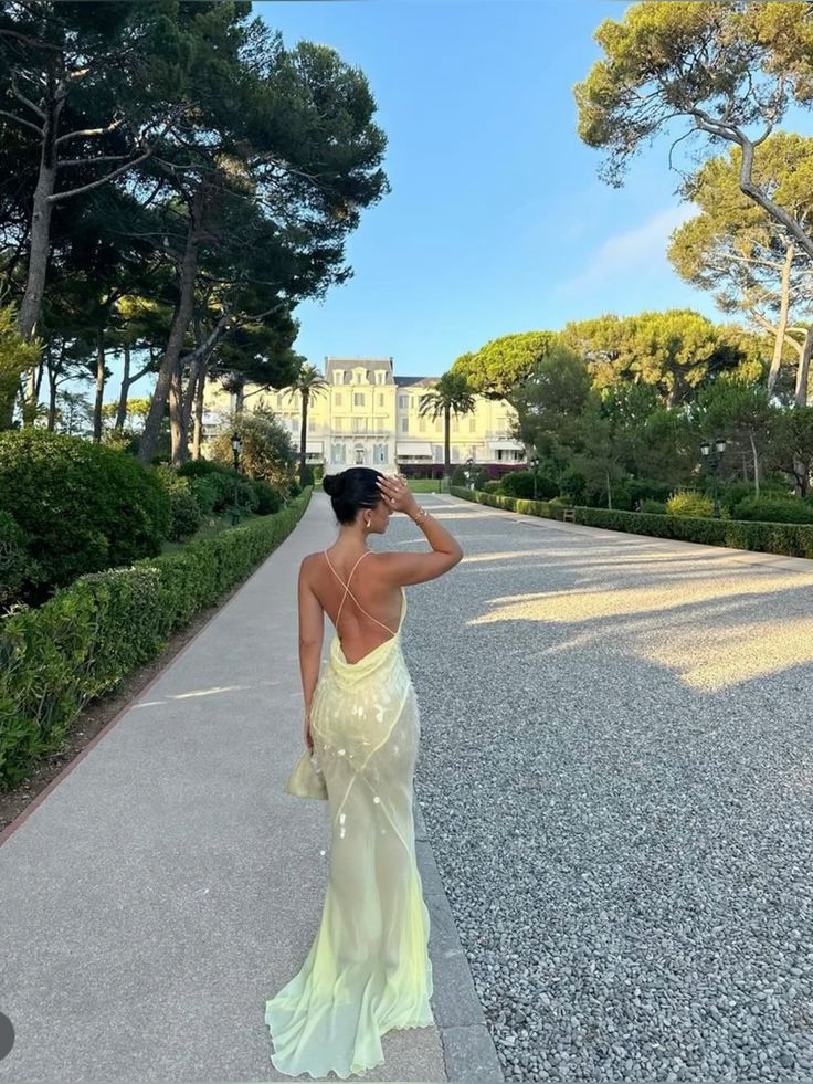 Robe de soirée sirène jaune à paillettes et col en V, longue et fine, en tulle, robe de bal, gh3020