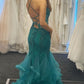 Girlhomeshops - Superbe robe de bal sirène en tulle, longue et fine, ornée de perles, pour remise de diplôme (gh5923)