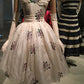 girlhomeshops – Exquisites, mittellanges Chiffon-Ballkleid mit Blumenmuster, Hoco-Kleid gh5558