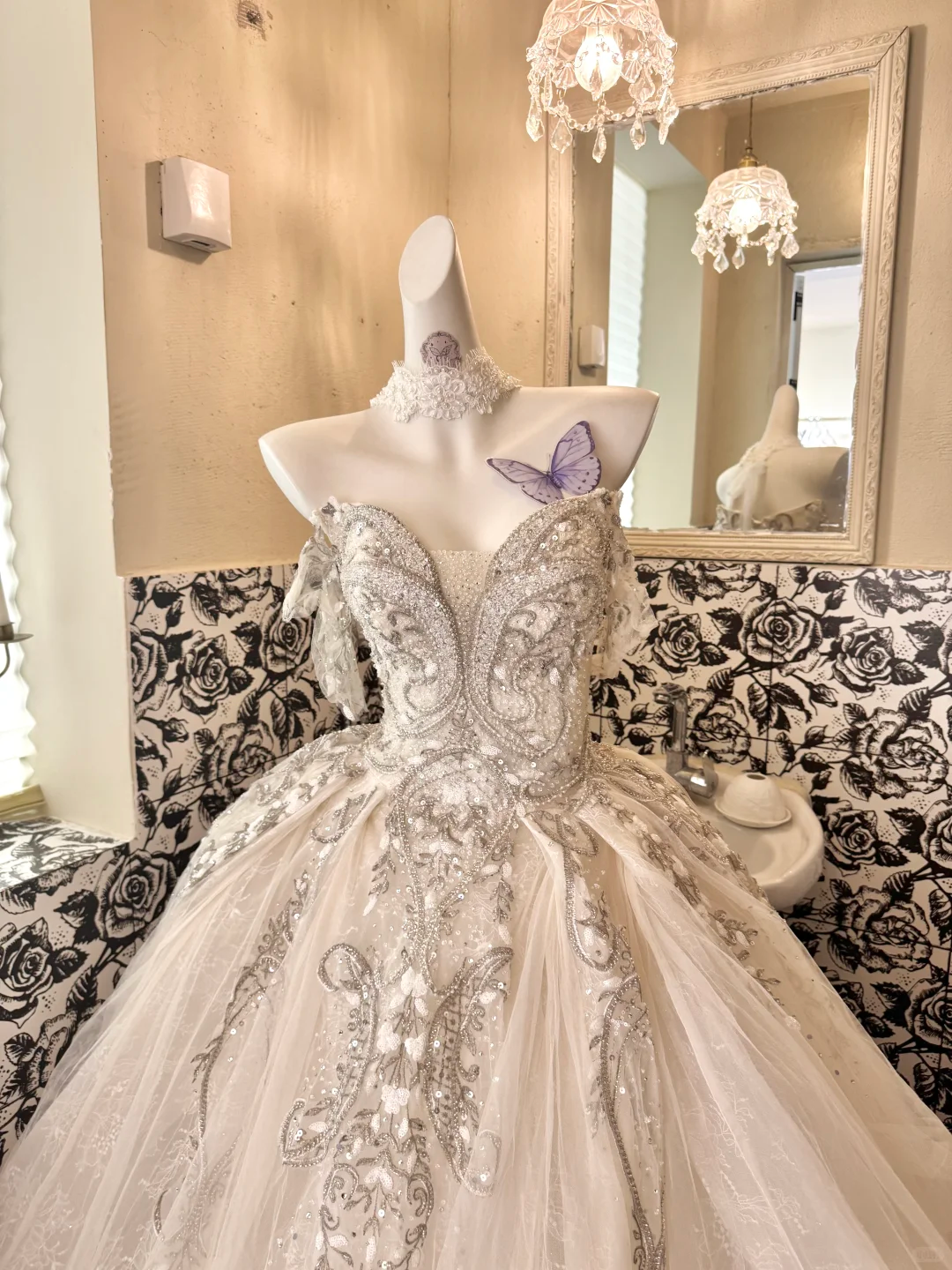 Ivory Strapless Rhinestone Elegant Premium Cinched Waist Voluminous Skirt Long Romantic Dress, Wedding Gown gh7793