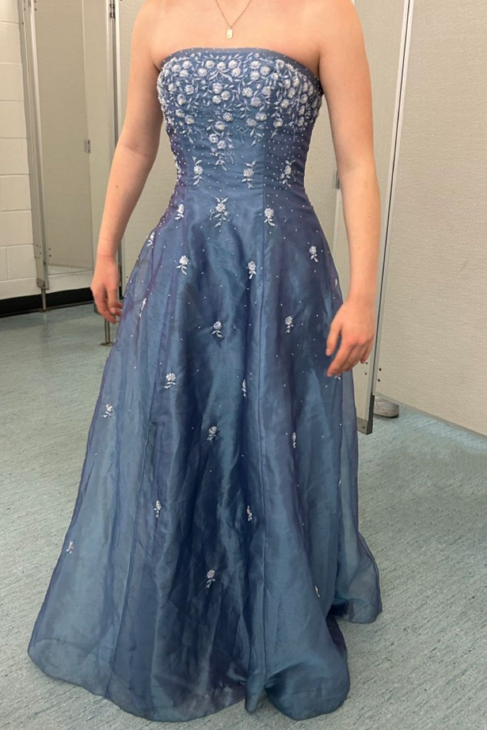 Girlhomeshops - Robe de soirée longue en tulle bleu, élégante et raffinée, style fée rétro, gh5777
