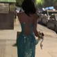 Iridescent Sequin Strapless Long Evening Gown Turquoise Side Slit Prom Dress gh9866