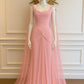 Robe de soirée longue rouge en mousseline de soie, robe de bal formelle, robe de soirée gh4902