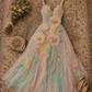 ✨Girlhomeshops-V Neck Spaghetti Strap Gradient Tulle Dress with 3D Flowers and Pearl Beading gh10292