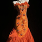 ✨Girlhomeshops-Orange Spaghetti Strap Mermaid Gown Feather 3D Beaded Floral gh10139