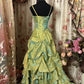 Robe de soirée longue en satin vert, magnifique, rétro, exquise, perlée, élégante, robe de bal, robe de remise de diplôme, robe d'anniversaire, gh3186