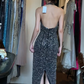 Halter Black Silver Evening Gown Full Hand Beaded Sequin Fitted Column Long Prom Dress gh9711