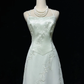✨Girlhomeshops-Mint Green Double Spaghetti Strap A-Line Gown Floral Embroidery gh10143
