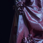 Halter Dusty Purple Long Evening Gown 3D Floral Appliques Shimmer Satin Pleated Formal Dress for Prom gh9536