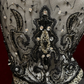✨Girlhomeshops-Black Halter Beaded Mermaid Gown Chiffon Lace Gatsby Style gh10148