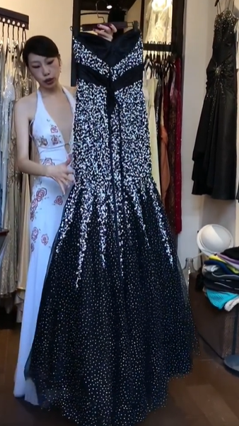 Strapless Sweetheart Ombre Silver Sequin Mermaid Long Evening Prom Dress gh9794