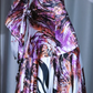 ✨Girlhomeshops-Abstract Print Satin Mermaid Evening Dress, Sweetheart Deep V Backless Ruffle Formal Gown gh9934