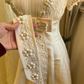 ✨Girlhomeshops-V Neck Short Sleeve Beaded Lace Satin Ball Gown Wedding Dress gh10276