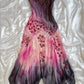 Pink Gradient Gorgeous Lightweight Exquisite Beaded Spaghetti Strap Long Chiffon Ball Gown Evening Gown Party Dress gh3339
