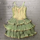 Green pink sweet spaghetti strap layered short lace tulle homecoming dress prom dress evening dress birthday party dress gh3463