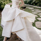 Girlhomeshops-Ivory and Gold Beaded Long Layered Floor-Length Wedding Dress with Train gh5389