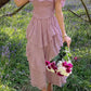 Robe de soirée longue en mousseline de soie et tulle, élégante et vintage, violette, tenue de soirée, de mariage, d'anniversaire, gh4062