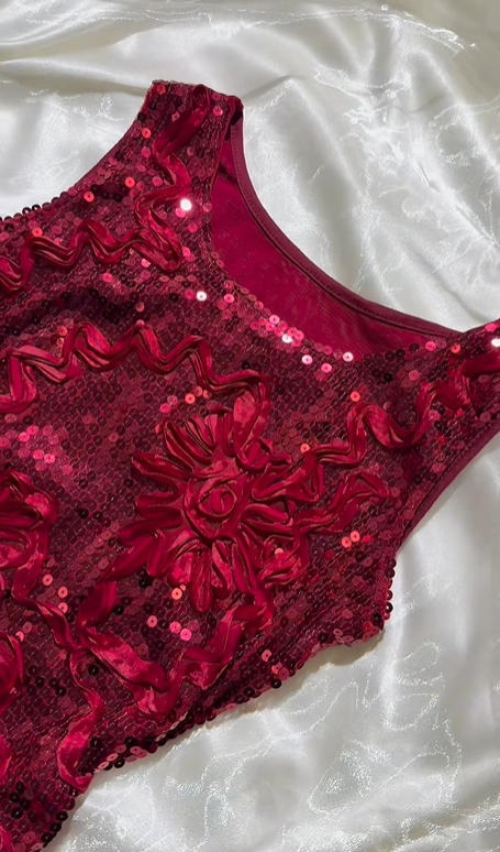 Sexy Vintage Short Prom & Evening Party Dress, Burgundy Sequin, Sleeveless, Fitted Waist Slim Silhouette gh8587