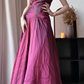 Magenta‑Purple Ombre Vintage Strapless Prom Gown, All‑Over Hand‑Beaded Rhinestone Bodice, Triangular Beaded Waist Inset, Ruched Taffeta A‑Line Floor‑Length Skirt, Iridescent Shimmer Fabric, Evening Gala Dress gh8826