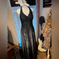 Robe de soirée longue en tulle, élégante, noire et grise, discrète, magnifique, exquise, avec perles, gh3149