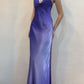 Lila Farbverlauf Spaghettiträger Einfaches Tüll Ballkleid Abendkleid Partykleid gh3220