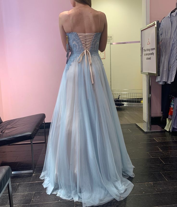Robe de soirée en tulle bleu magnifique et exquise, longue et élégante, en dentelle, robe de demoiselle d'honneur, gh3435