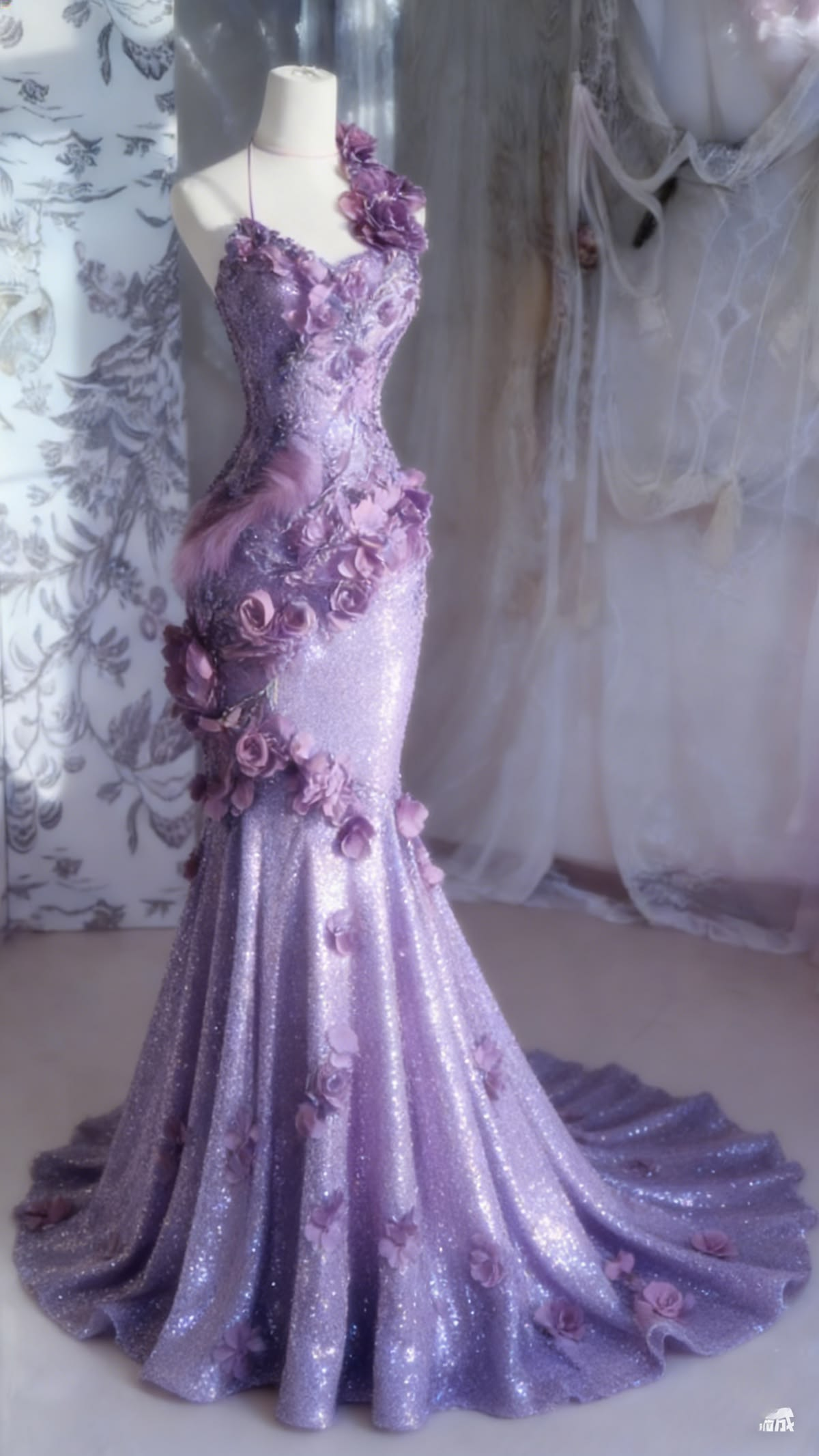 Glamorous Sequined Halter Neck Waist-Cinched Bodycon Sexy Mermaid Hem Evening Dress, Fairy Gown, Romantic Gown gh7462
