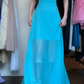 Turquoise Vintage Prom Dress One Shoulder 3D Flower Ruffle Pleated Chiffon Long Evening Gown gh9606