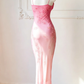 Women Pink Gradient Mermaid Evening Gown Twist Sweetheart Neck Hand-Beaded Tulle Long Formal Dress for Prom gh9564