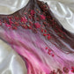 Pink Gradient Gorgeous Lightweight Exquisite Beaded Spaghetti Strap Long Chiffon Ball Gown Evening Gown Party Dress gh3339