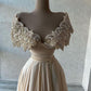 Robe de soirée élégante en tulle à perles brillantes de luxe Champagne gh3279